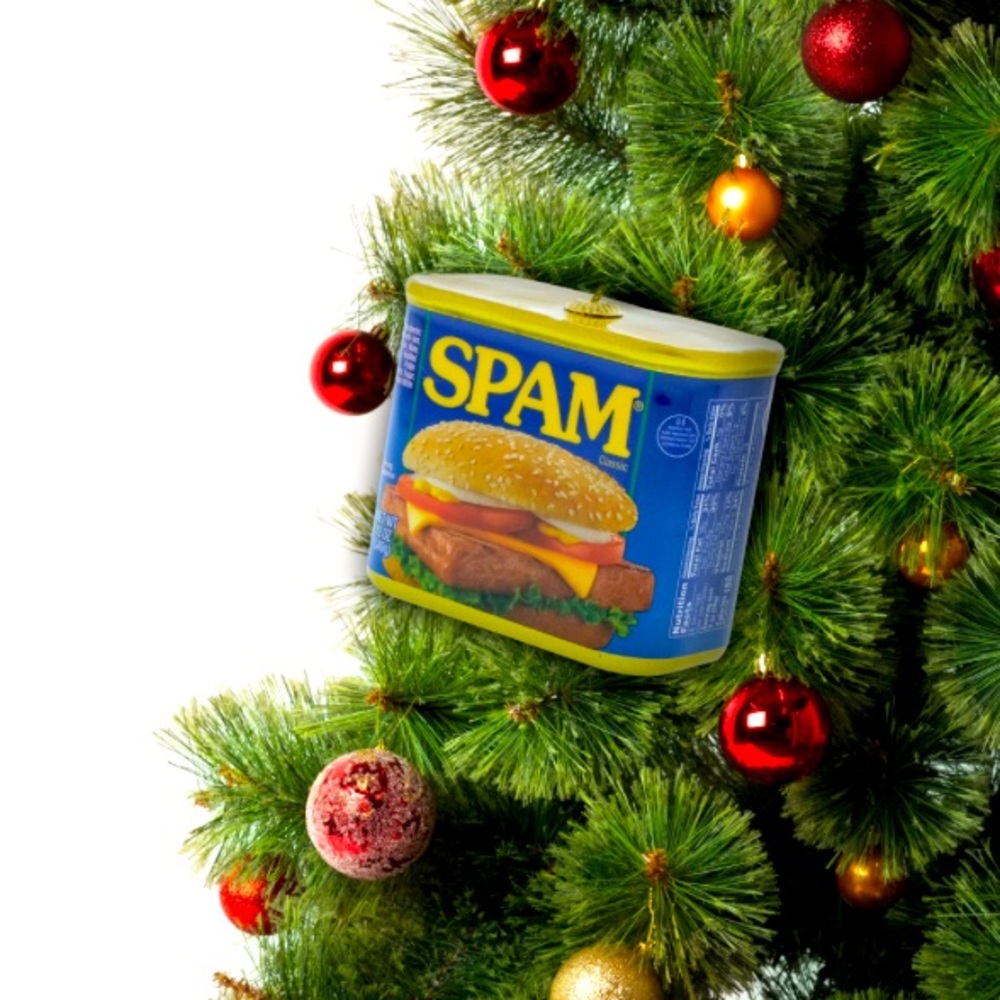NWT Hormel, Spam Decoupage Ornament, Faux Food, Novelty Ornaments set of (3)